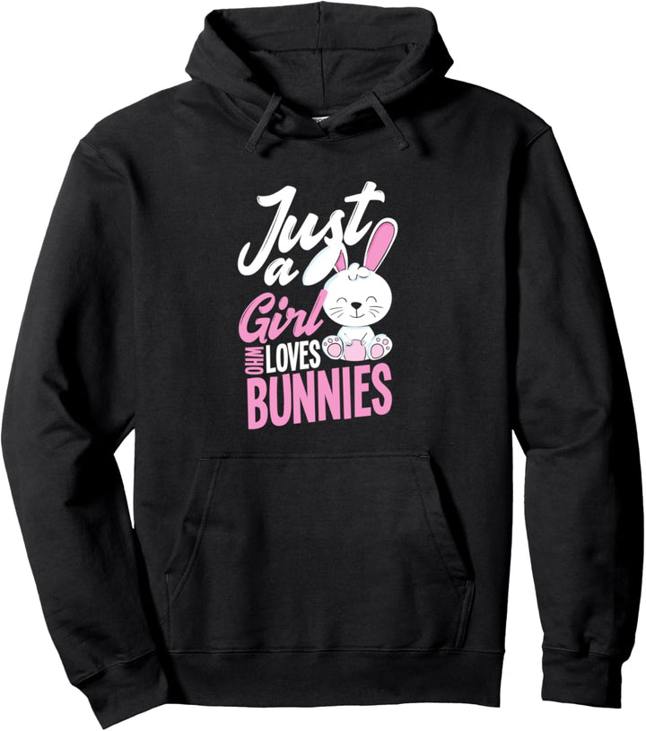 Nur ein Mädchen, das Kaninchen liebt Cute Rabbit Bunny Pullover Hoodie