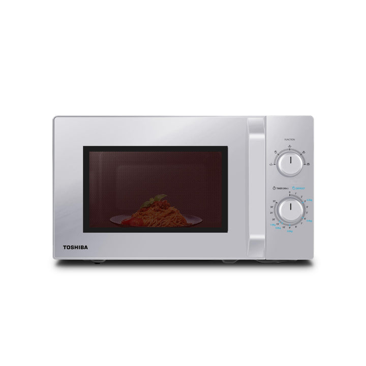 Toshiba Solo-Mikrowelle 20L MW2-MM20PF(SL), Freistehende Mikrowelle, 800W, 5 Leistungsstufen mit pra