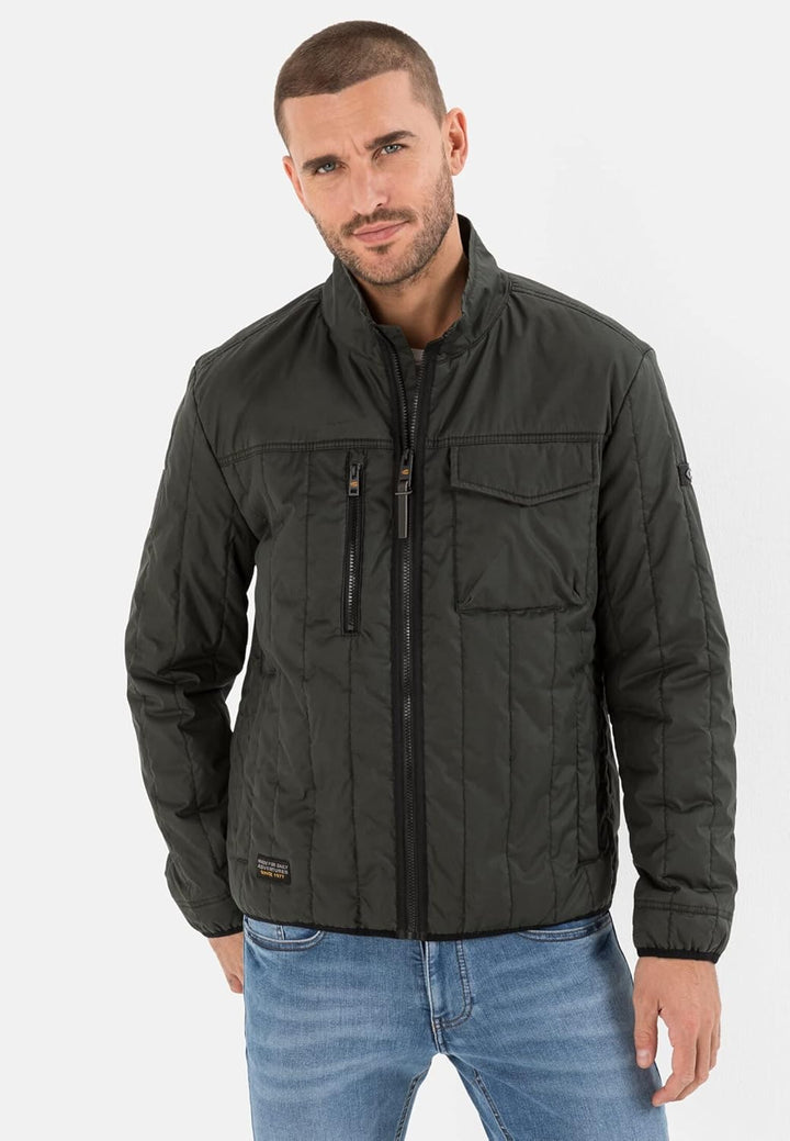 camel active Herren Stepp-Blouson mit Stehkragen 26 Dunkelgrün, 26 Dunkelgrün
