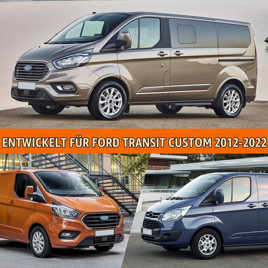 Autoabdeckung Vollgarage Ersatz für Ford Transit Custom 2012-2022, 300D Allwetter Autoabdeckung für