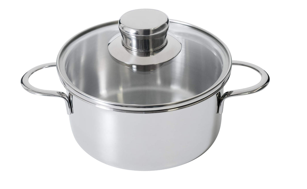 Kelomat, 1964-323, Mini Bratentopf mit Deckel, Durchmessser 14cm, Inhalt 1,0 Liter, Edelstahl
