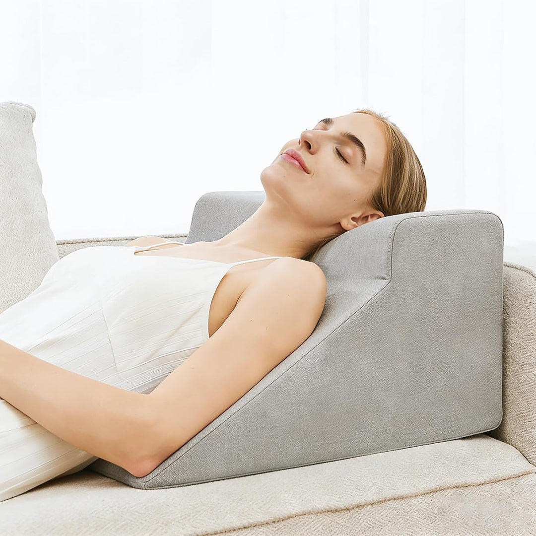 Lesekissen &amp; Keilkissen zur Beinerhöhung, Memory Foam Nacken, Rücken, Beinstützkissen, Abnehmbares M