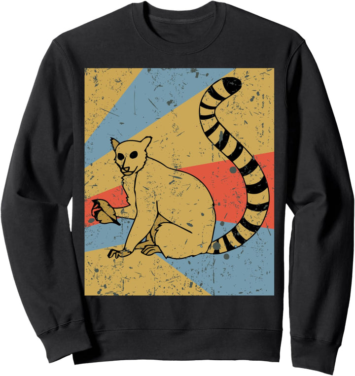 Lemur Design Retro Vintage 70er und 80er Jahre Sweatshirt