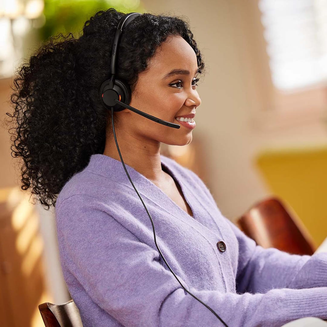 Jabra Engage 50 II schnurgebundenes Mono-Headset mit Link Call Control, geräuschunterdrückender 3-Mi