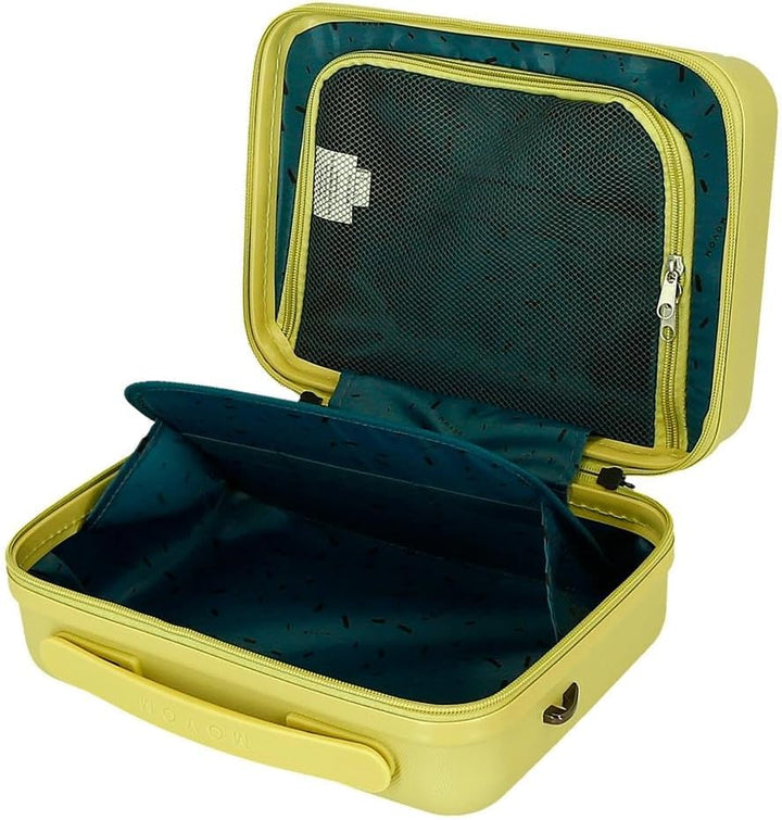 MOVOM Wood Trousse de Toilette cabine, bagage, intérieur à Deux compartiments, en ABS résistant et l
