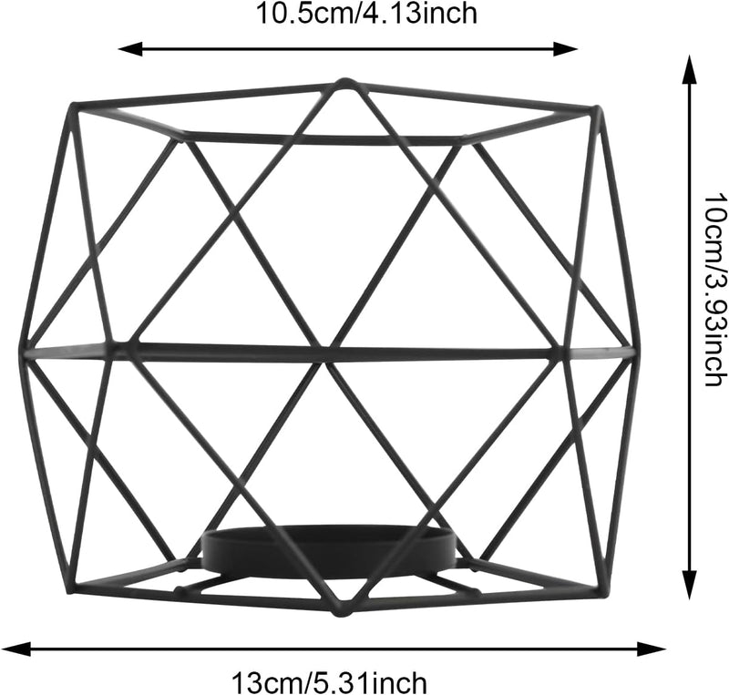 12 Stück Teelichthalter Kerzenhalter Metall Geometrisches Teelichter Kerzenständer Deko Wohnzimmer M