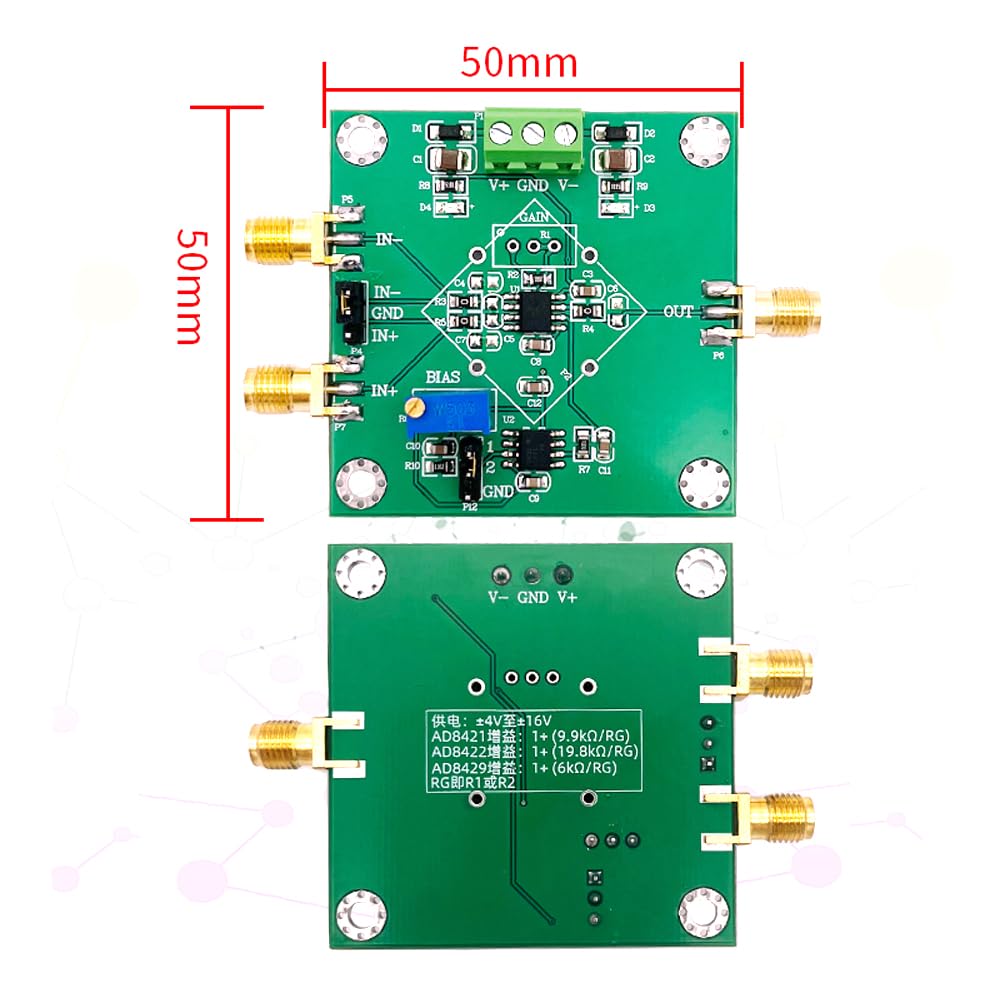 AD8421 Kleine Signal Millivolt Mikrovolt Spannung Instrument Verstärkung Modul Einzelne Terminal Dif