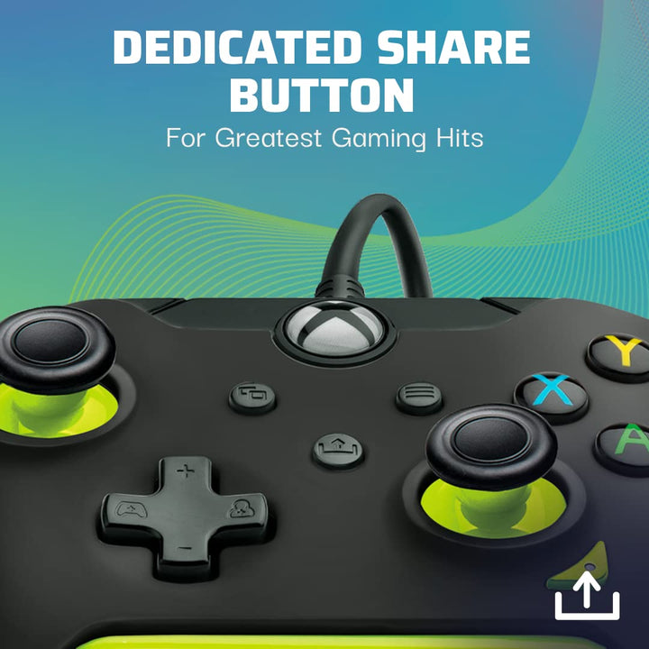 PDP verkabelt Controller Electric Schwarz für Xbox Series X|S, Gamepad, verkabelt Video Game Control