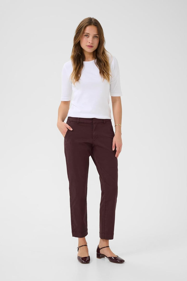 KAFFE Hose KAmette Damen Hose Elegant Elastische Taille Casual Anzughose 34 Fudge, 34 Fudge