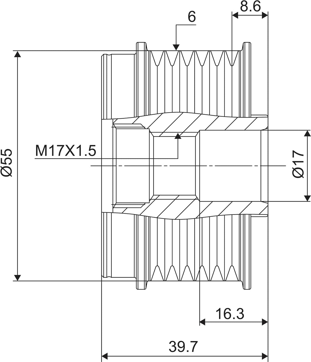 VALEO Generatorfreilauf 588058