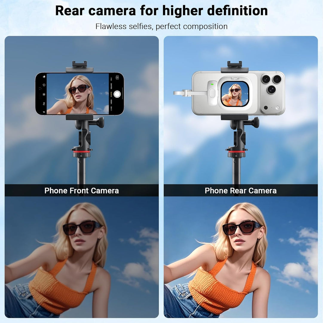 Vlogmate Mini Vlog Selfie Monitor Bildschirm, Telefon Halter Clip Mount für die Rückkamera Selfies/V