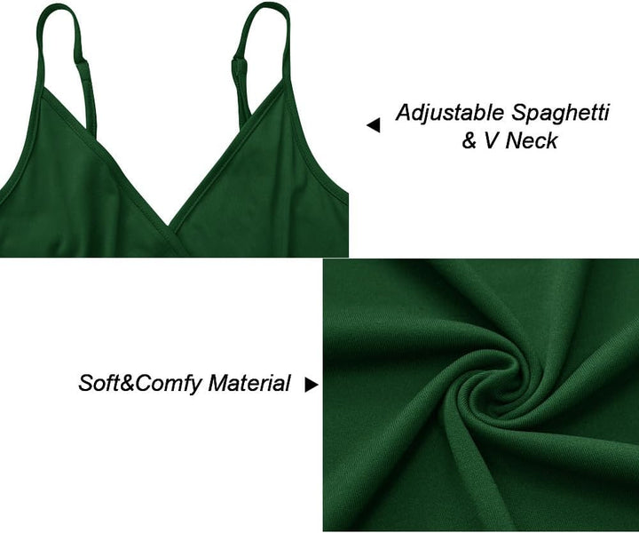Newshows Sommerkleid Damen Lang Maxikleid Sommer V Ausschnitt Kleid Schlitz Elegant Spaghettiträger