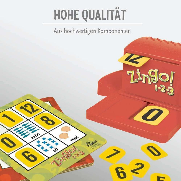 ThinkFun 76352 - Zingo® 1-2-3 - Das rasante Zahlen-Bingo ab 4 Jahren