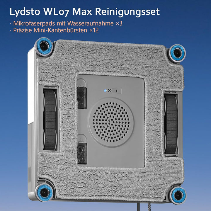 Lydsto 3 quadratische Tücher, 12 rechteckige Tücher, geeignet für den Fensterputzroboter WL07 Max Gr