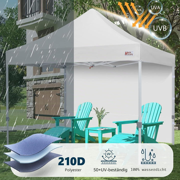 MasterCanopy Seitenwand/Seitenteil für 2,5 x 2,5 m Pop-up-Pavillon, Faltpavillon, Zelt, Canopy, 1 St