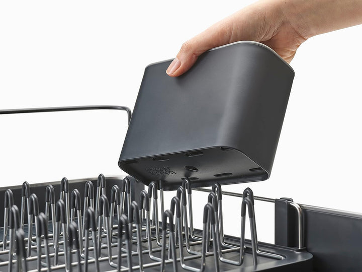 Joseph Joseph Extendable erweiterbarem Abtropfgestell mit abnehmbarem Besteckhalter, schwenkbarem Ab