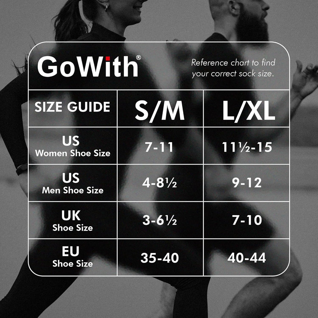 GoWith 6 Paar Bambus(Viskose)-Sneakersocken, Sportsocken für Damen und Herren, Kurze Sport-Socken, L