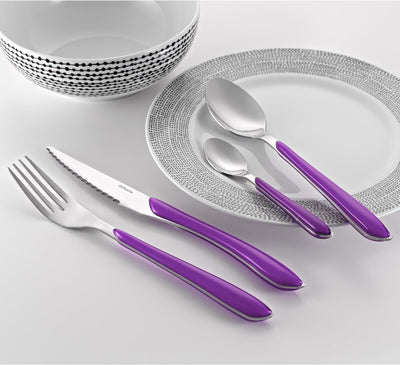 Amefa ECLAT Besteckset, mehrteilig, ABS Edelstahl, rostfrei, violine, Ménagère 32 couverts pour 8 pe