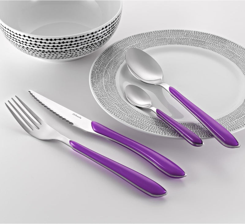 Amefa ECLAT Besteckset, mehrteilig, ABS Edelstahl, rostfrei, violine, Ménagère 32 couverts pour 8 pe