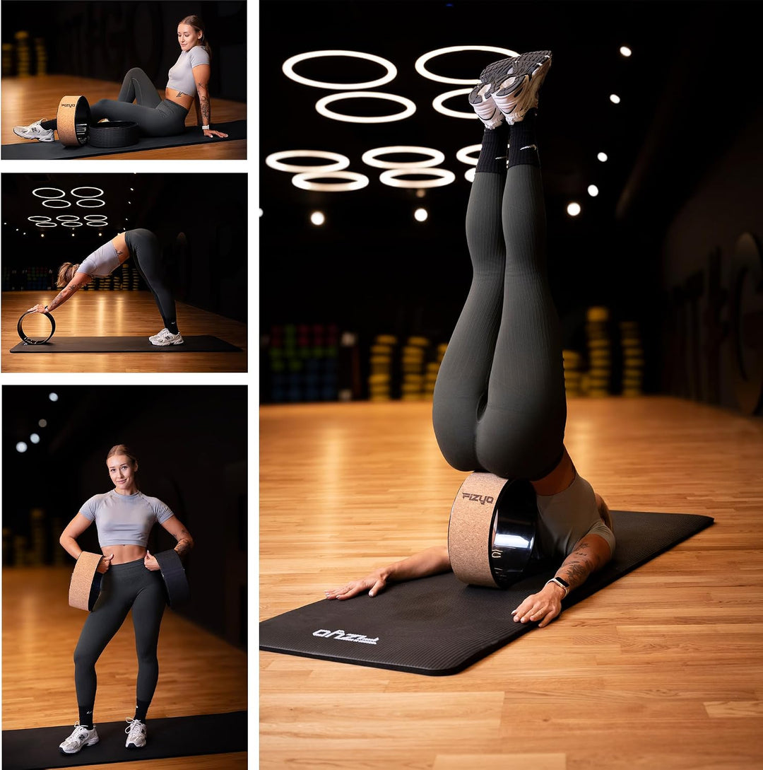 Phyzyo Yoga und Pilates Rad Ø33cm - Profirolle für Rückendehnung, Verbesserung des Gleichgewichtes u