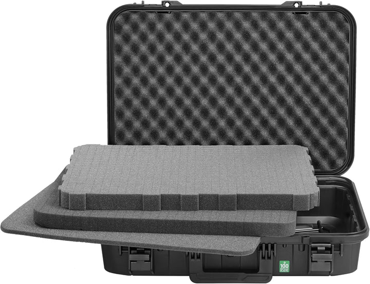 TOMcase Laptop Koffer 16–18 Zoll wasserdicht - ECO Schutzkoffer für Notebook Tablet und Zubehör - St