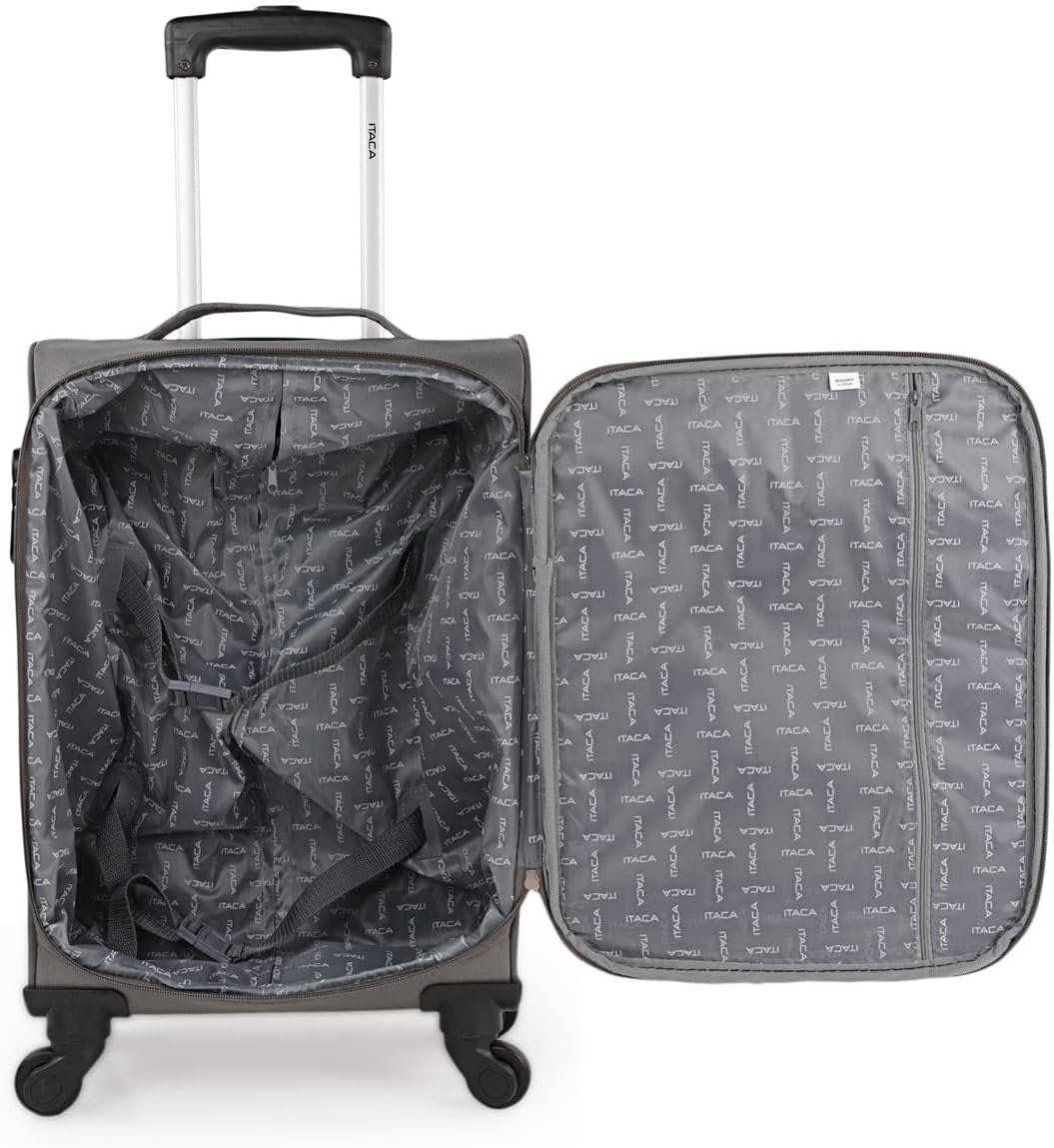 ITACA - 3er Kofferset Erweiterbar 54/67/78 cm Eva-Polyester. 4 Rollen. Steif, widerstandsfähig und l