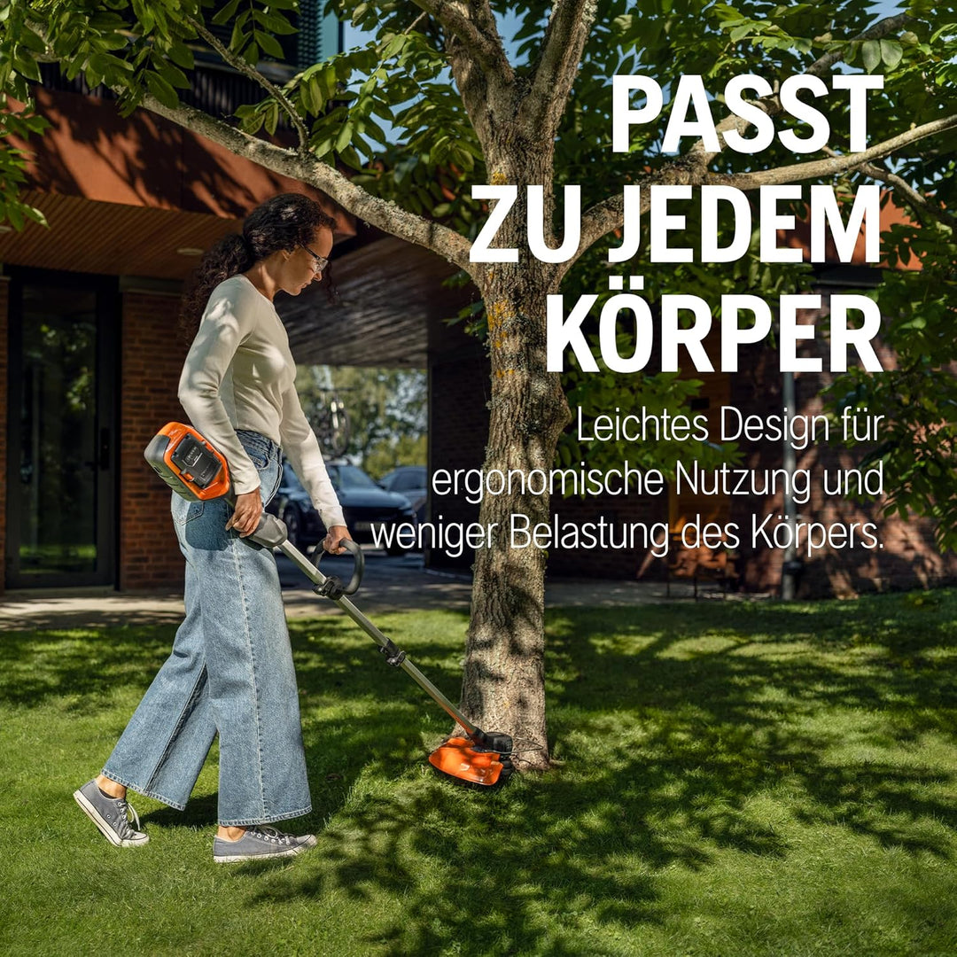 Husqvarna 215iL Akku-Rasentrimmer inkl. Akku und Ladegerät | Kabelloser Trimmer mit 36V bürstenlosem