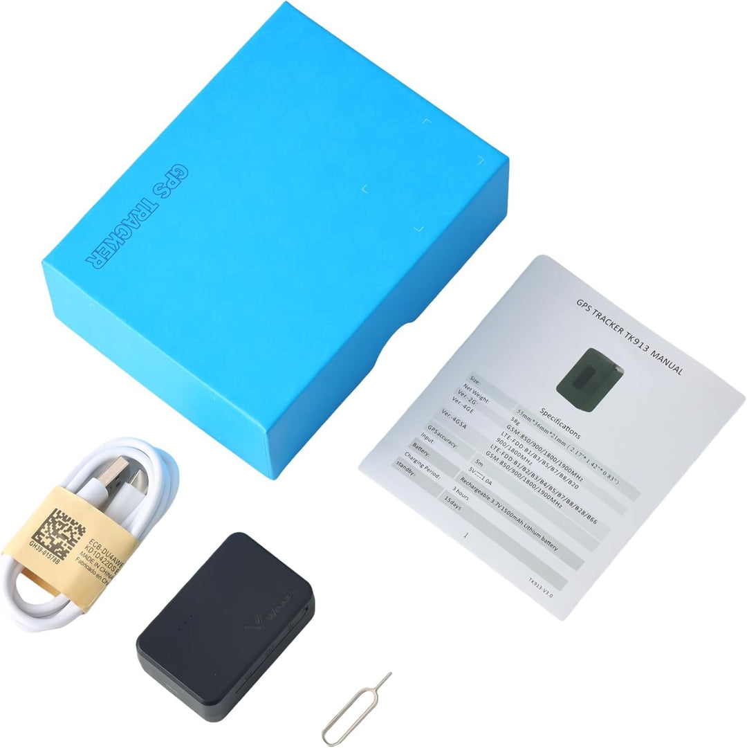 Winnes 4G Mini GPS Tracker für Auto,Echtzeitortung, bis zu 60 Tage Akkulaufzeit mit Global Magnetic