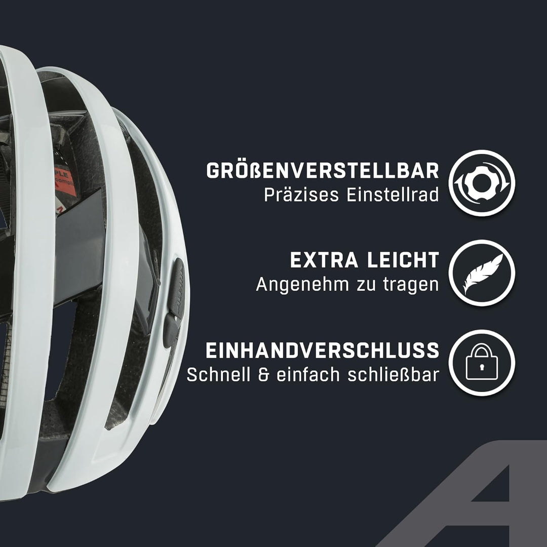 Alpina Ravel Helm weiss white gloss 51-56 cm, white gloss 51-56 cm
