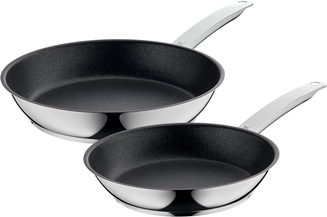 WMF Permadur Advance Pfannenset Induktion 2-teilig, Bratpfanne 28 + 24 cm, Edelstahlpfanne, Cromarga