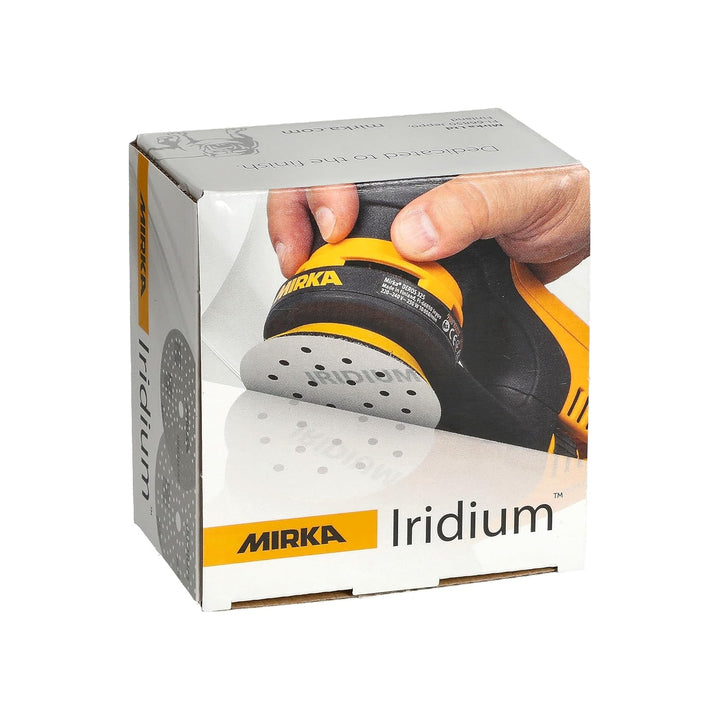 Mirka Iridium Premium-Schleifpapier Ø 90mm Klett 7-Loch, Korn 60, 50 Stk/Zum Schleifen von Lack, Spa