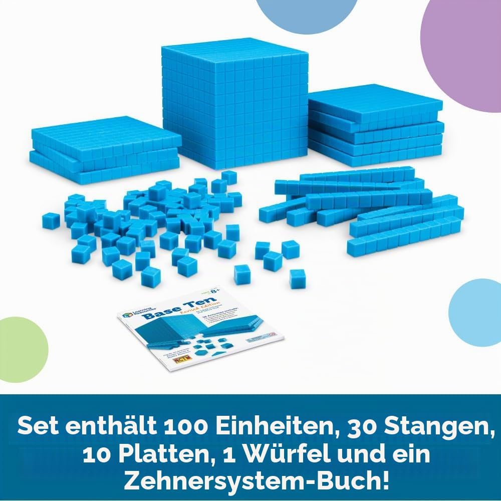 Learning Resources Zehnersystem Anfänger-Set aus genutetem Kunststoff Original, Original