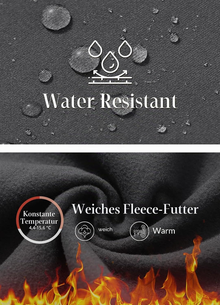 baleaf Thermo Hose Damen Thermo Leggings mit Taschen Wanderhose Wasserabweisend Bootcut Leggings Sch