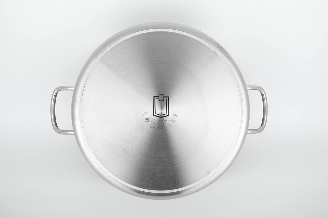 METRO Professional Fleischtopf HS-SPD24, Edelstahl, Ø 24 cm, 6.5 L, Höhe: 25 cm, Induktion, Ofenfest