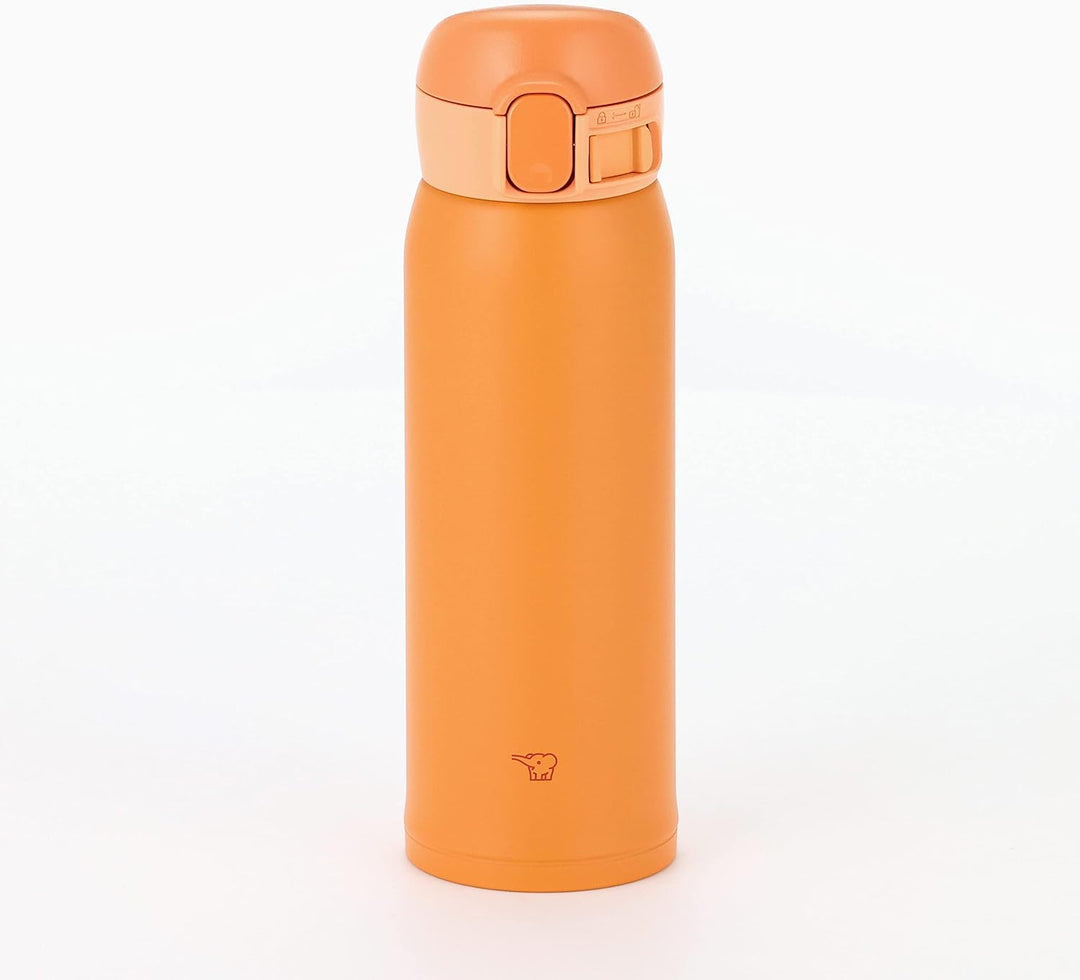 Zojirushi SM-WA48-DA Wasserflasche, One-Touch Edelstahlbecher, nahtlos, 0,48 l, Orange Orange/Abendr