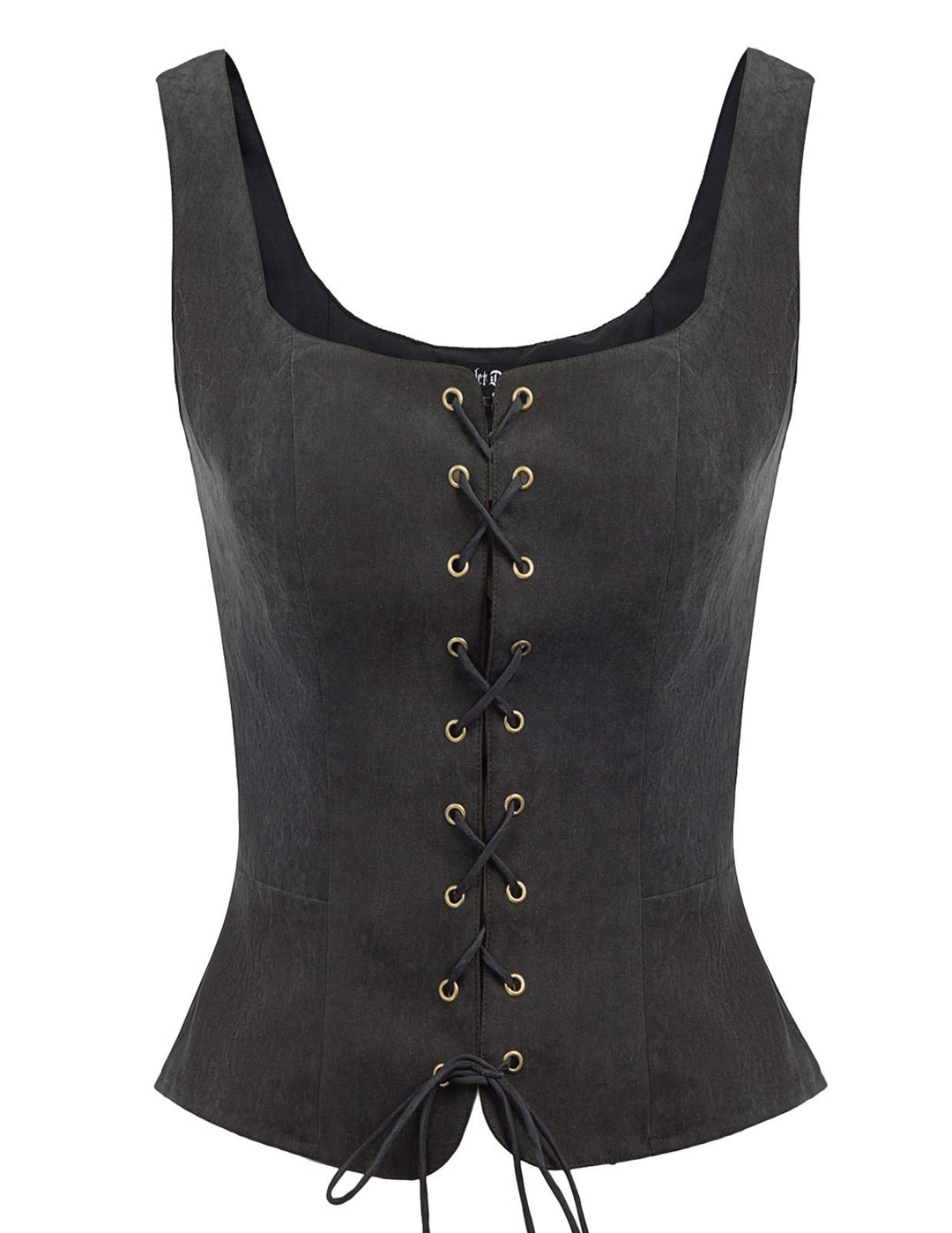 SCARLET DARKNESS Damen Renaissance Gothic Weste Tops Viktorianische Steampunk Weste Schwarz 3XL 3XL