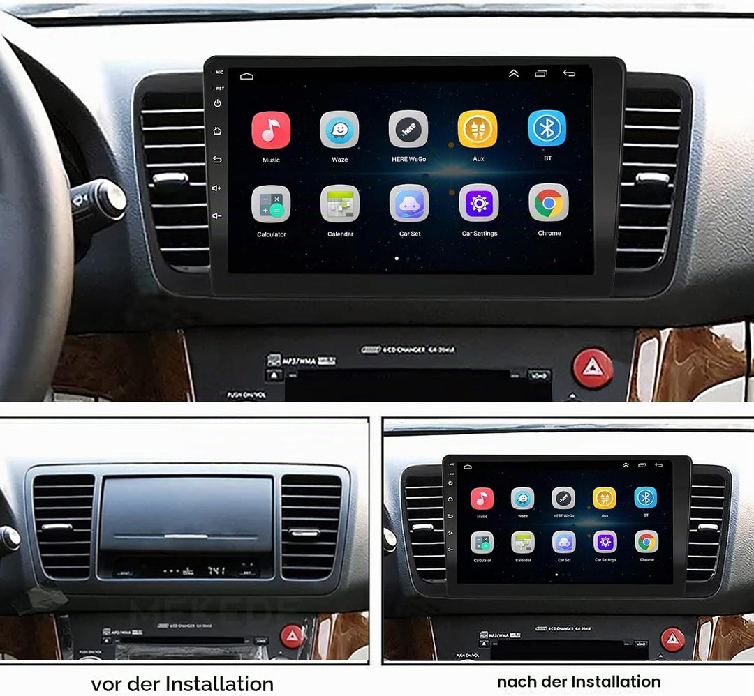LEXXSON Carplay Radio Android Radio für Subaru Outback Legacy 2004-2009 mit 9 Zoll Touchscreen GPS W