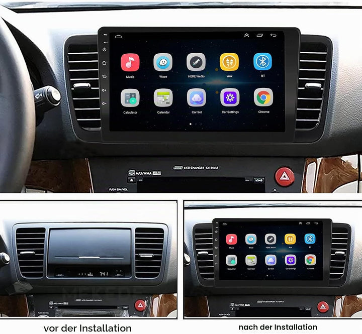 LEXXSON Carplay Radio Android Radio für Subaru Outback Legacy 2004-2009 mit 9 Zoll Touchscreen GPS W