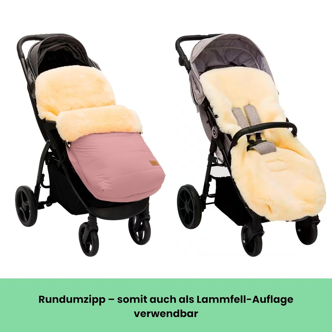 Fillikid Winterfusssack Bernia Lammfell Exklusiv Kinderwagen, Buggy | Winterfusssack wind- & wassera