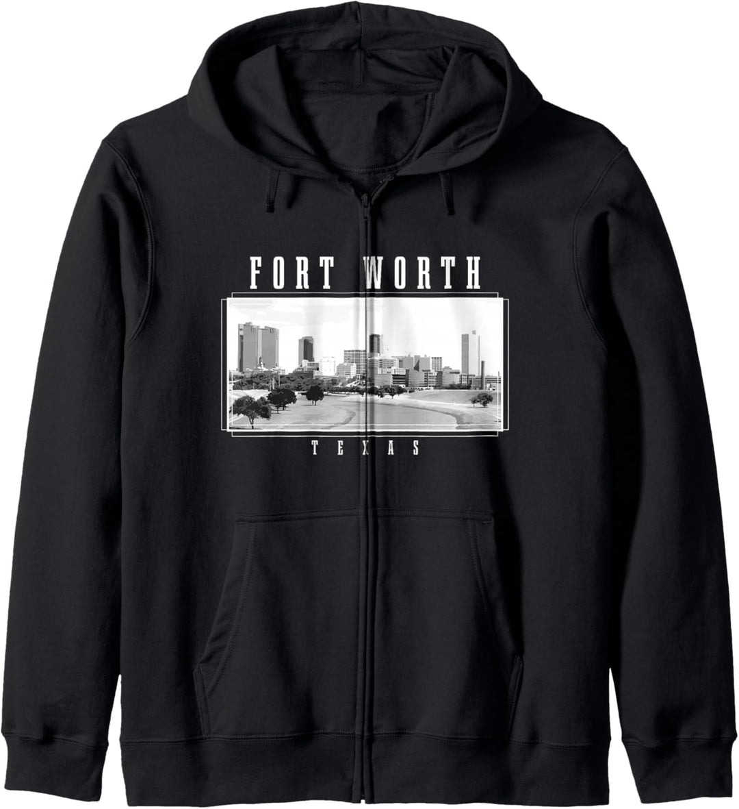 Fort Worth Texas Vintage Souvenir Skyline USA Amerika Kapuzenjacke
