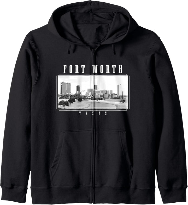 Fort Worth Texas Vintage Souvenir Skyline USA Amerika Kapuzenjacke