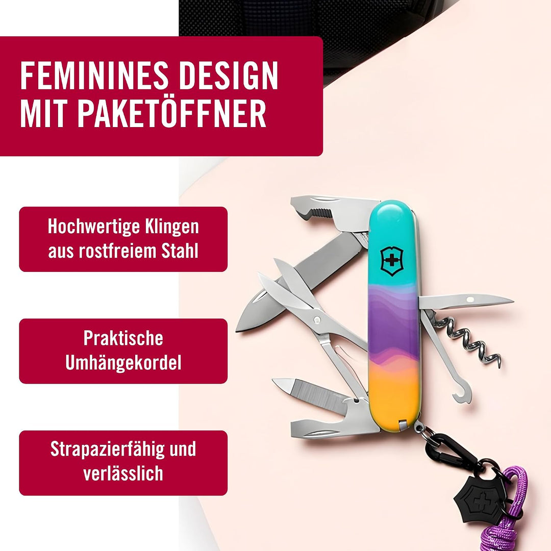 VICTORINOX Taschenmesser Companion, 16 Funktionen, Swiss Made, Multitool für Frauen, inkl. Geschenkb