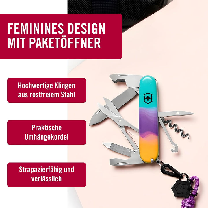VICTORINOX Taschenmesser Companion, 16 Funktionen, Swiss Made, Multitool für Frauen, inkl. Geschenkb