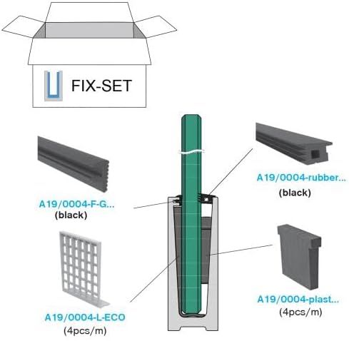 Sellon24® Ganzglasgeländer Glasgeländer Bodenprofil ALU aufgesetzte Bodenmontage Profil Aluminium el