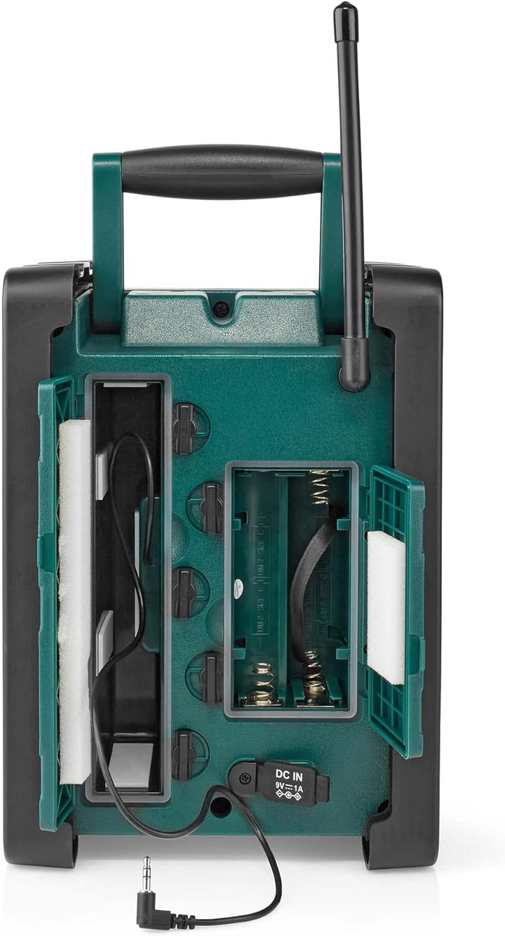 Nedis DAB + Radio | Tisch Ausführumg | DAB+ / FM | 2.2" | Scharz-weiss Monitor | Batteriebetrieben/N