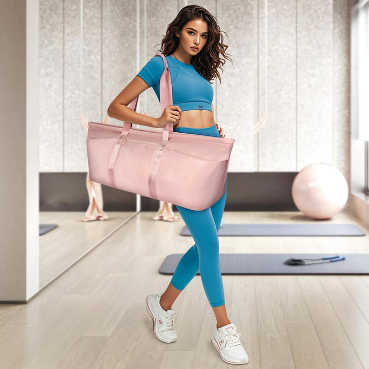 Sporttasche Damen, Gross Yogatasche, Yogamatte Tasche, Sporttasche Damen mit Nassfach & Schuhtasche,
