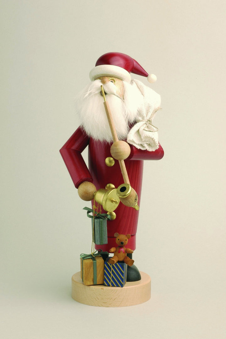 KWO Olbernhau Räuchermann Weihnachtsmann, 25 cm, Mehrfarbig