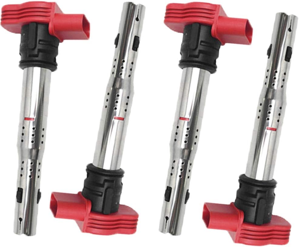 Germban 07K905715F Linke Ecke 4x Zündspule 06E905115E für A4 S4 A5 A6 S6 Alroad A7 A8 Q5 Q7 R8 2.8 3