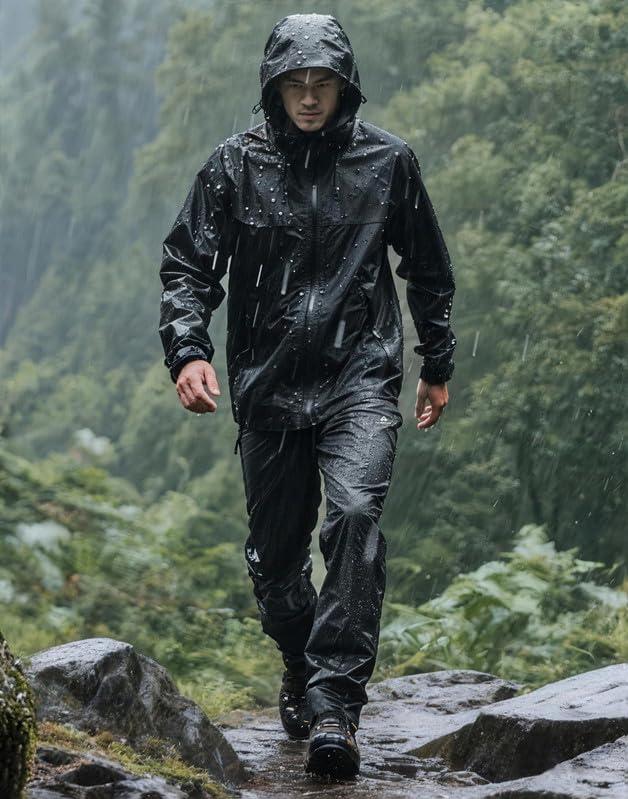 Pioneer Camp Regenhose Herren Wasserdicht 20000mm Leichte Packbar Fahrrad Überhose Winddichte Atmung