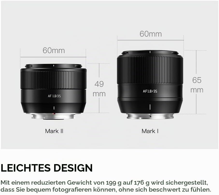 TTartisan APS-C AF 35mm F1.8 II Autofokus-Objektiv für Fuji X-Mount – Leichtes Design, Kompatibel mi